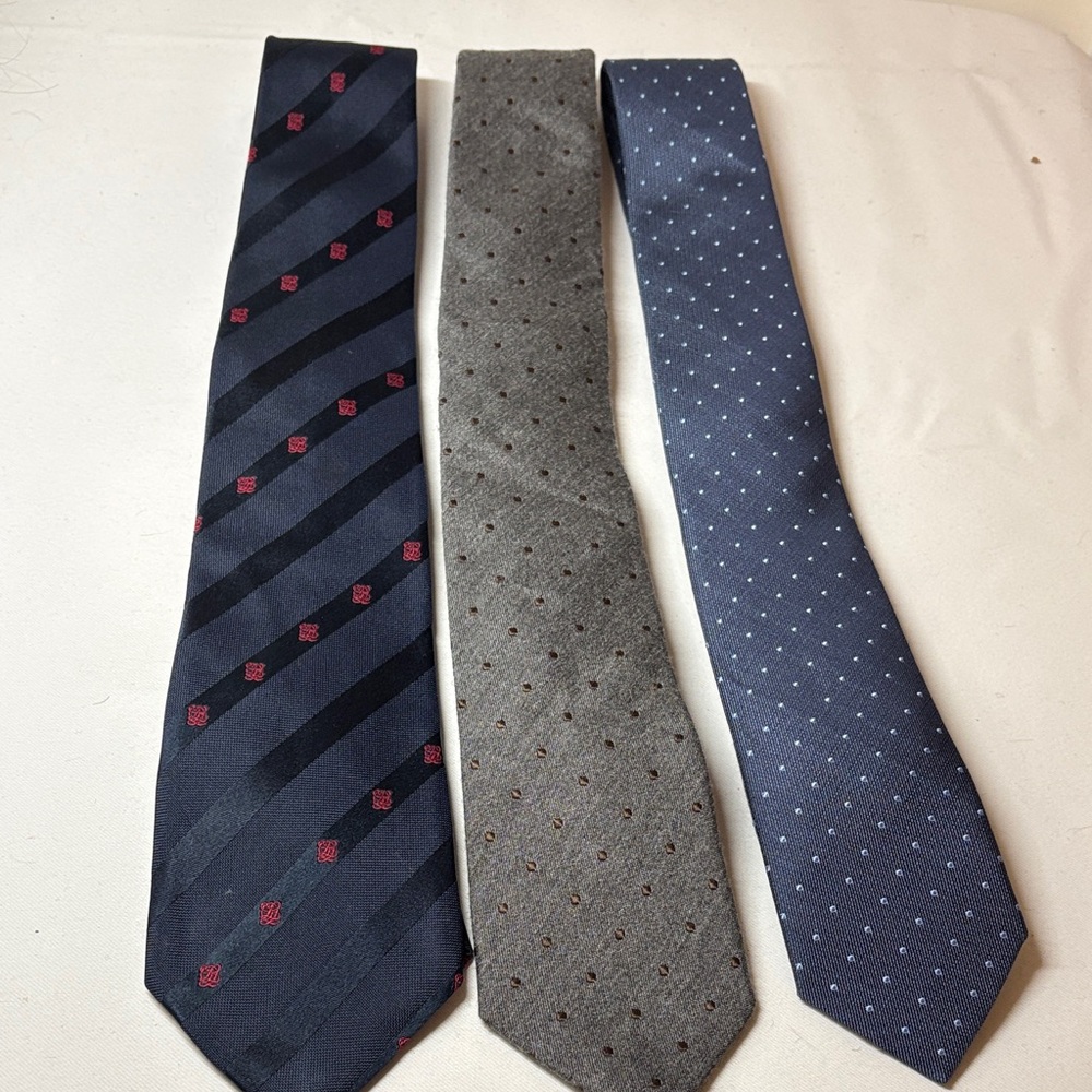 Allen Young, Bespoke, Louis Quatorze Lot Silk and Cotton Narrow Ties